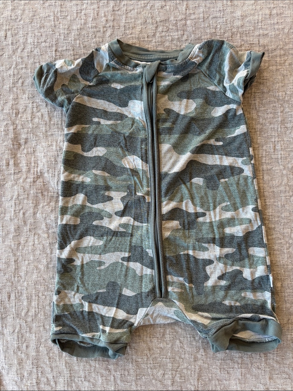 Little Sleepies Green Camo Short-Sleeve One-Piece